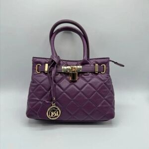Elegant Purple Quilted Handbag